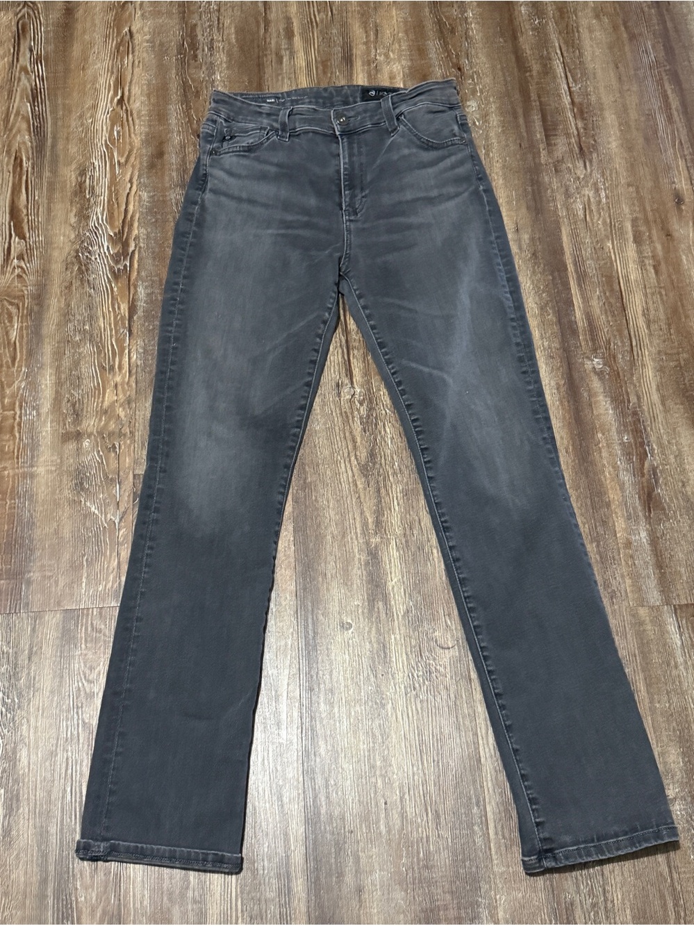AG Adriano Goldschmied Mari Jeans Women's 28 High Rise Slim Straight in Black